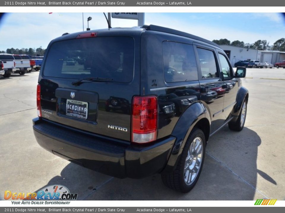 2011 Dodge Nitro Heat Brilliant Black Crystal Pearl / Dark Slate Gray Photo #5
