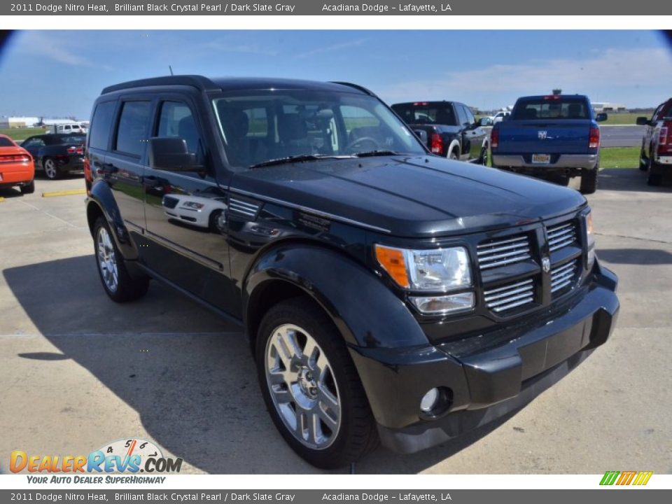 2011 Dodge Nitro Heat Brilliant Black Crystal Pearl / Dark Slate Gray Photo #8