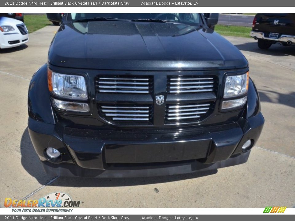 2011 Dodge Nitro Heat Brilliant Black Crystal Pearl / Dark Slate Gray Photo #9