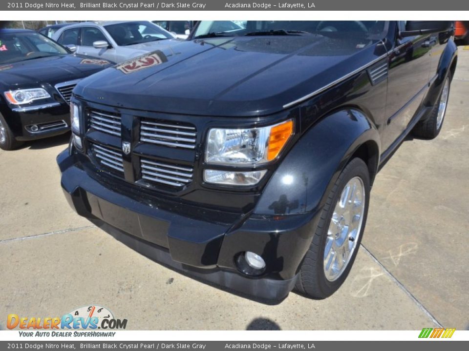 2011 Dodge Nitro Heat Brilliant Black Crystal Pearl / Dark Slate Gray Photo #10