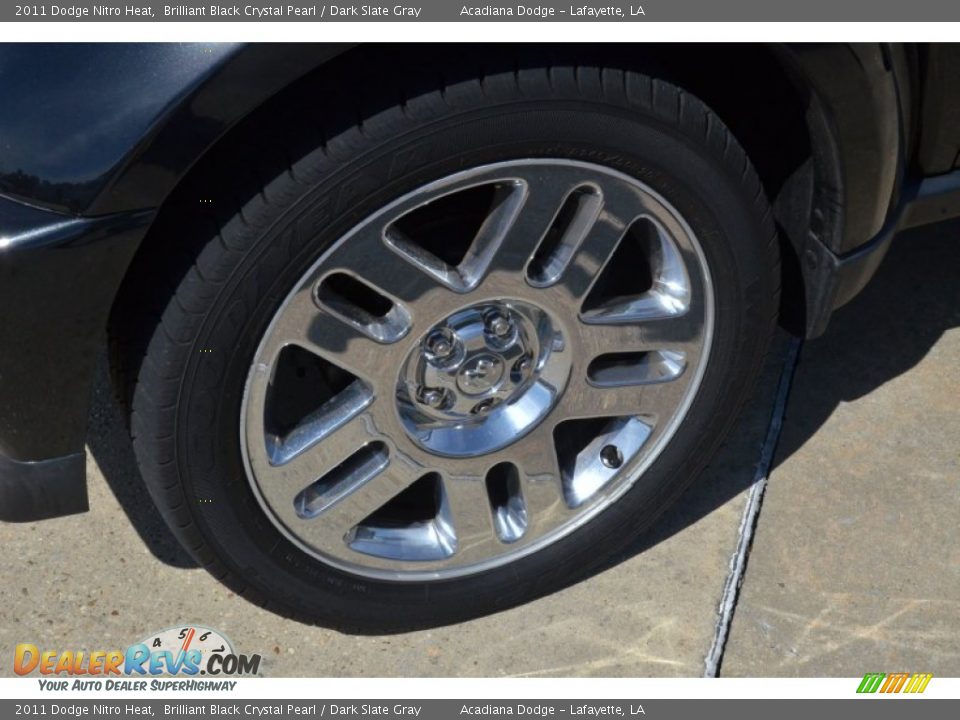 2011 Dodge Nitro Heat Brilliant Black Crystal Pearl / Dark Slate Gray Photo #11