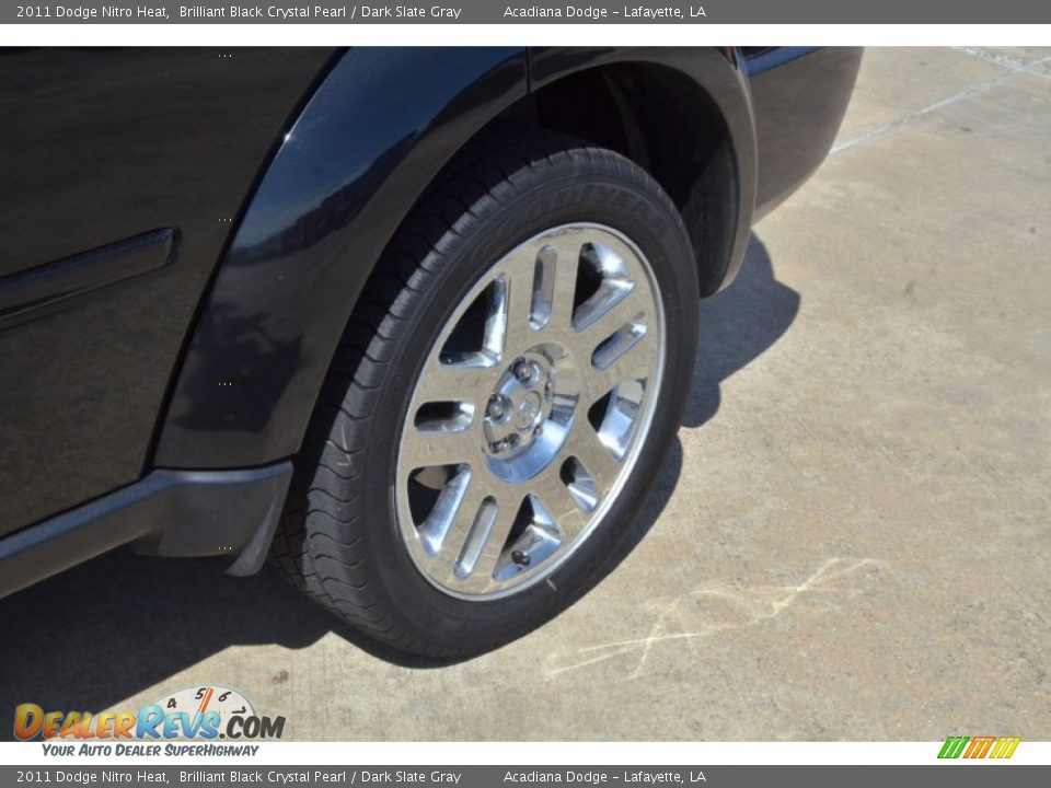 2011 Dodge Nitro Heat Brilliant Black Crystal Pearl / Dark Slate Gray Photo #12