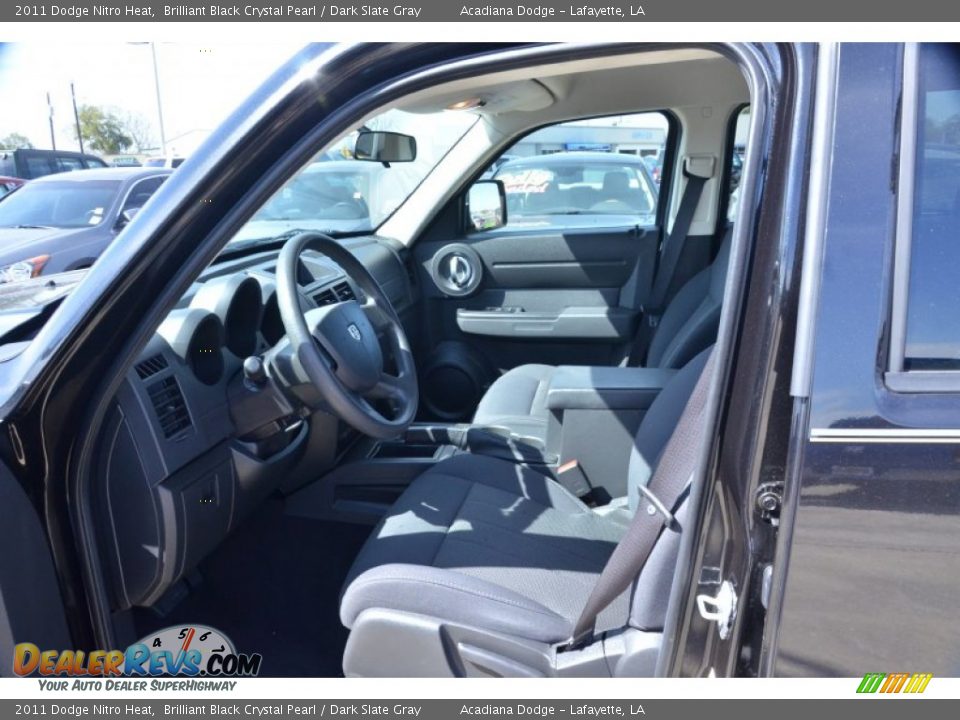 2011 Dodge Nitro Heat Brilliant Black Crystal Pearl / Dark Slate Gray Photo #14