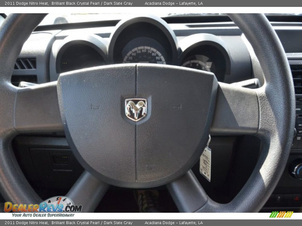 2011 Dodge Nitro Heat Brilliant Black Crystal Pearl / Dark Slate Gray Photo #18