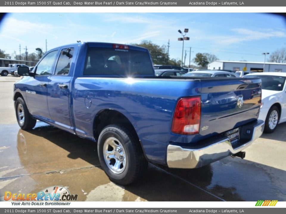 2011 Dodge Ram 1500 ST Quad Cab Deep Water Blue Pearl / Dark Slate Gray/Medium Graystone Photo #3