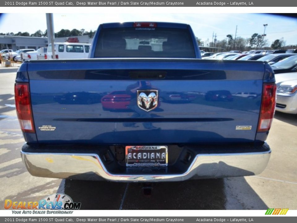 2011 Dodge Ram 1500 ST Quad Cab Deep Water Blue Pearl / Dark Slate Gray/Medium Graystone Photo #4