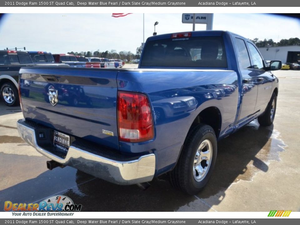2011 Dodge Ram 1500 ST Quad Cab Deep Water Blue Pearl / Dark Slate Gray/Medium Graystone Photo #6
