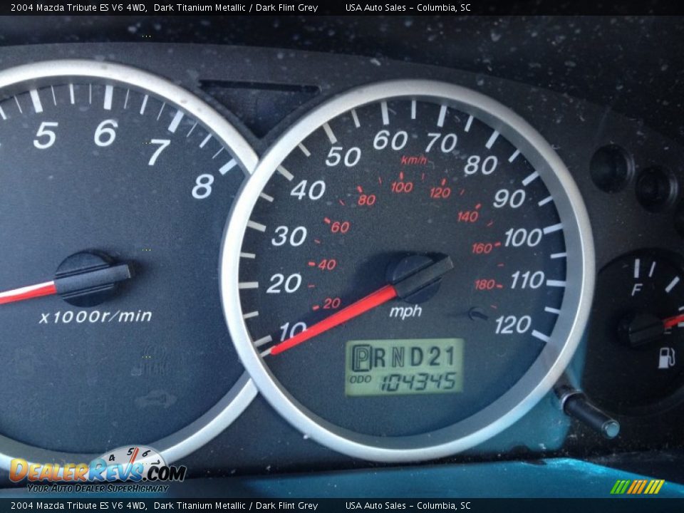 2004 Mazda Tribute ES V6 4WD Dark Titanium Metallic / Dark Flint Grey Photo #29