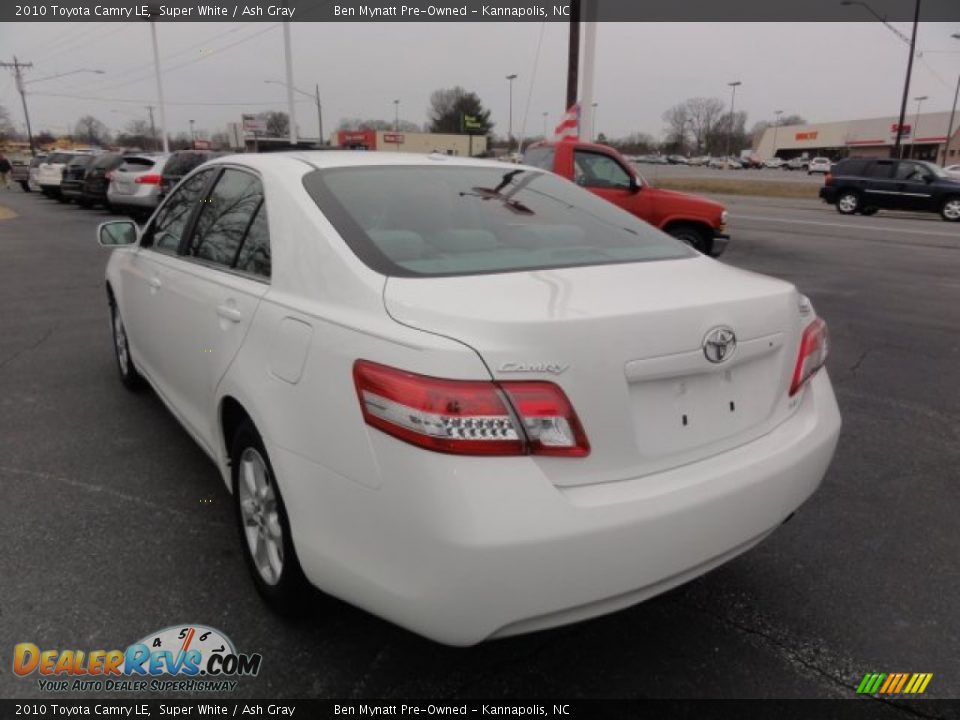 2010 Toyota Camry LE Super White / Ash Gray Photo #3