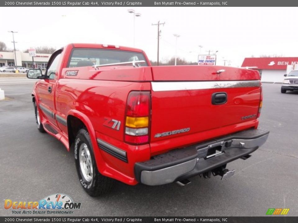 2000 Chevrolet Silverado 1500 LS Regular Cab 4x4 Victory Red / Graphite Photo #3