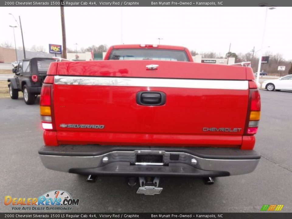 2000 Chevrolet Silverado 1500 LS Regular Cab 4x4 Victory Red / Graphite Photo #4