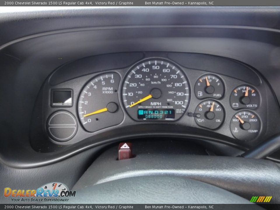 2000 Chevrolet Silverado 1500 LS Regular Cab 4x4 Gauges Photo #13