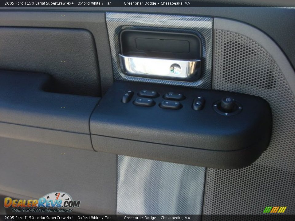 2005 Ford F150 Lariat SuperCrew 4x4 Oxford White / Tan Photo #22