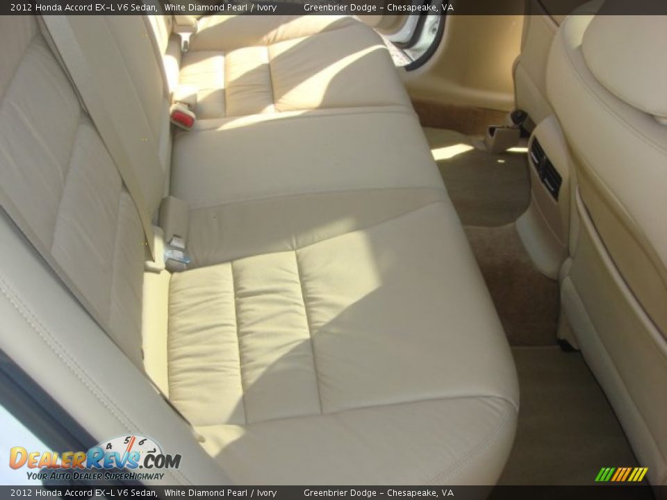 2012 Honda Accord EX-L V6 Sedan White Diamond Pearl / Ivory Photo #13