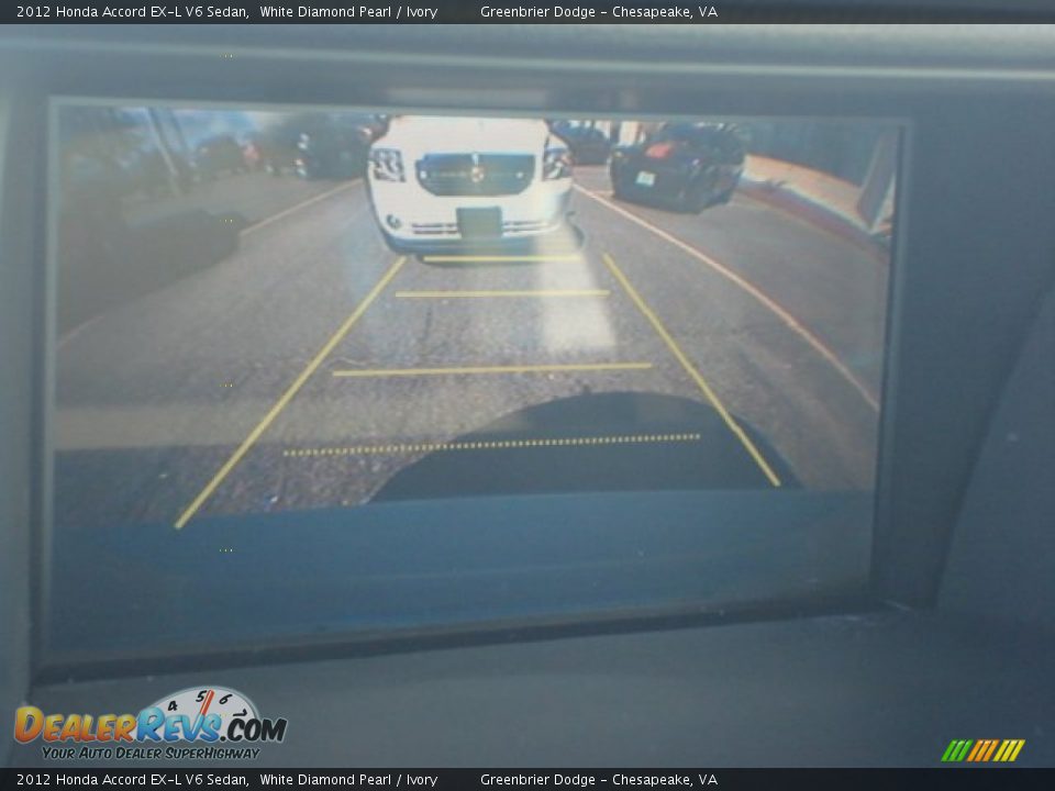 2012 Honda Accord EX-L V6 Sedan White Diamond Pearl / Ivory Photo #23