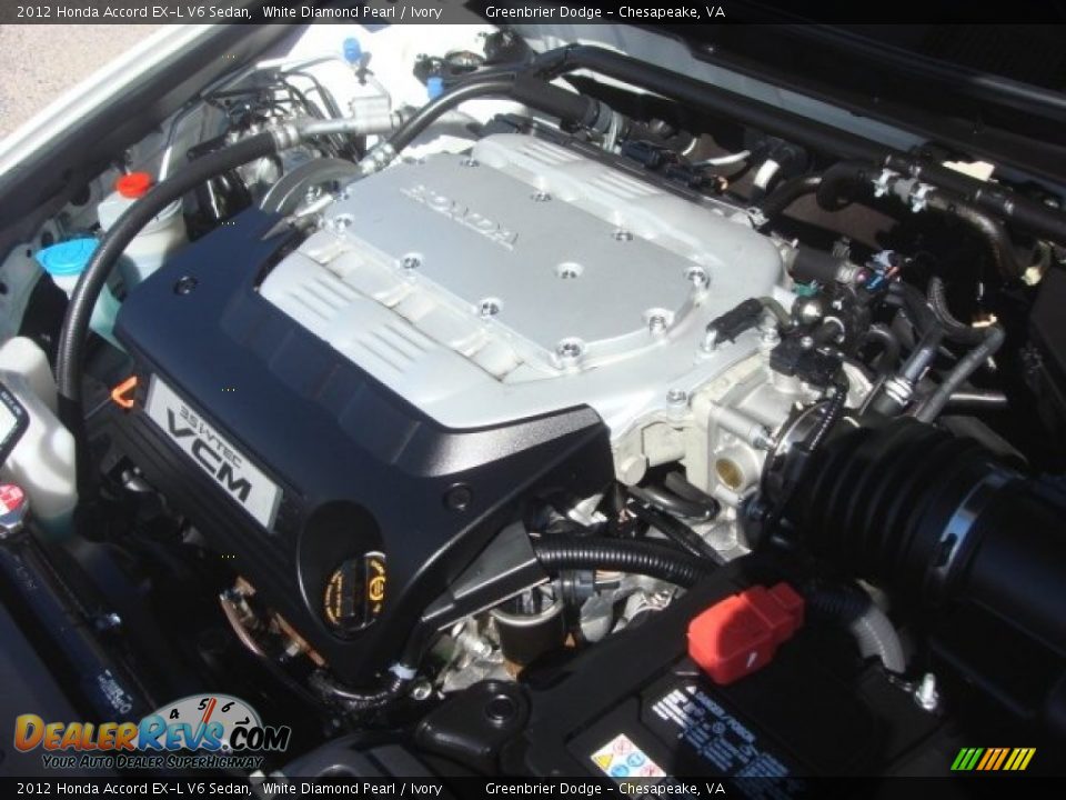 2012 Honda Accord EX-L V6 Sedan White Diamond Pearl / Ivory Photo #29