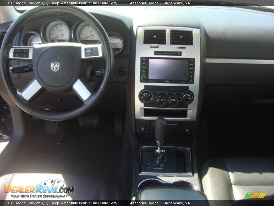 2010 Dodge Charger R/T Deep Water Blue Pearl / Dark Slate Gray Photo #13