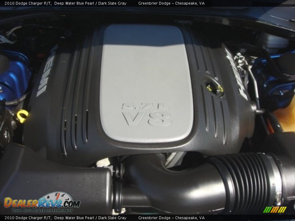 2010 Dodge Charger R/T Deep Water Blue Pearl / Dark Slate Gray Photo #26