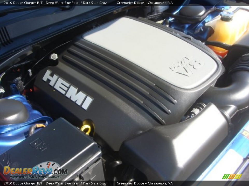 2010 Dodge Charger R/T Deep Water Blue Pearl / Dark Slate Gray Photo #27
