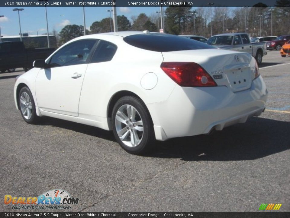 2010 Nissan Altima 2.5 S Coupe Winter Frost White / Charcoal Photo #4