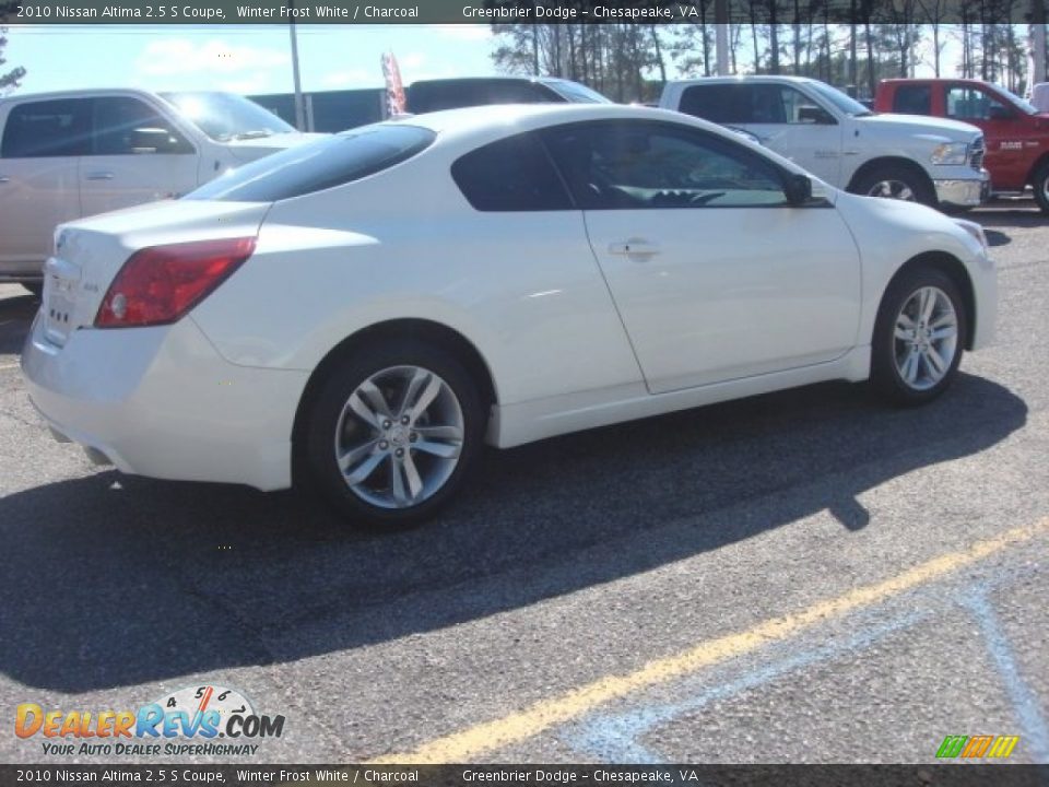 2010 Nissan Altima 2.5 S Coupe Winter Frost White / Charcoal Photo #6