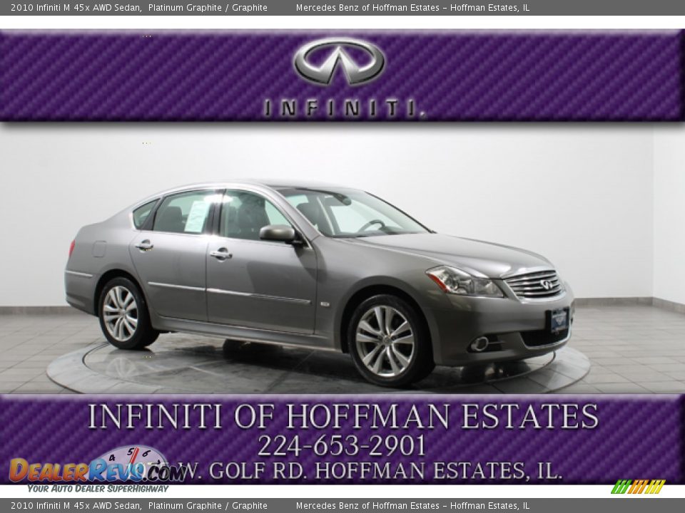 2010 Infiniti M 45x AWD Sedan Platinum Graphite / Graphite Photo #1