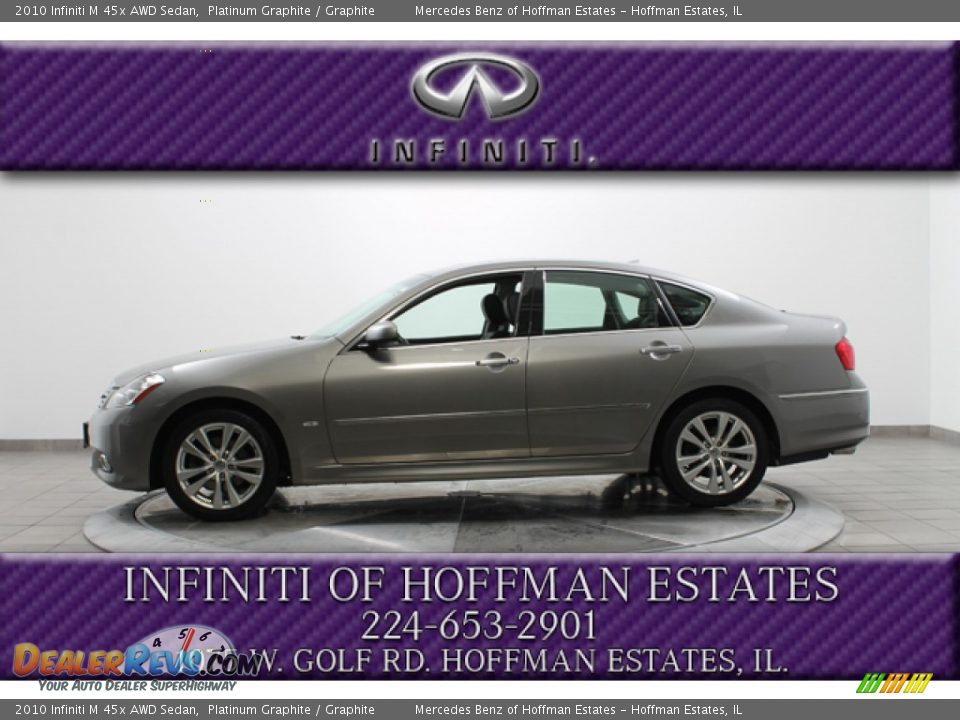 2010 Infiniti M 45x AWD Sedan Platinum Graphite / Graphite Photo #2