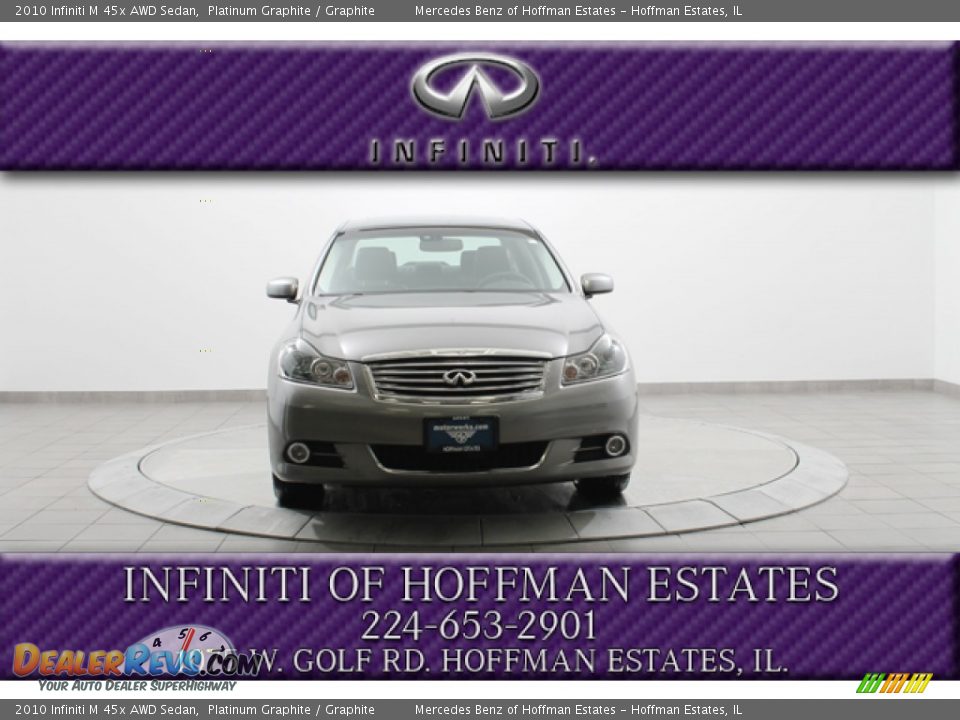 2010 Infiniti M 45x AWD Sedan Platinum Graphite / Graphite Photo #3