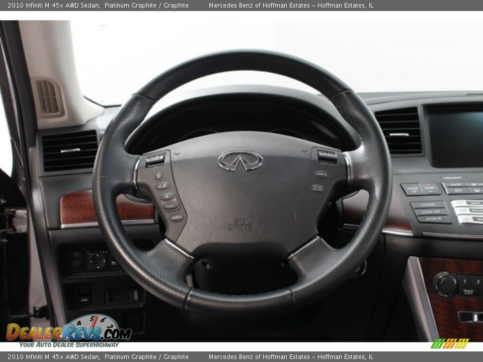 2010 Infiniti M 45x AWD Sedan Steering Wheel Photo #7
