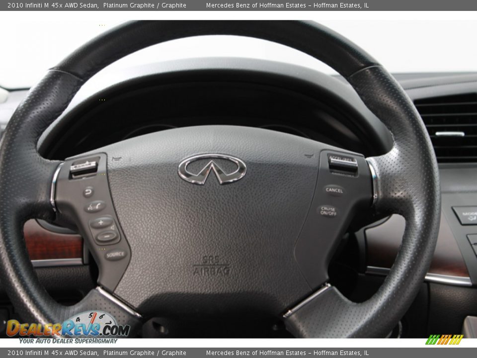 2010 Infiniti M 45x AWD Sedan Steering Wheel Photo #8