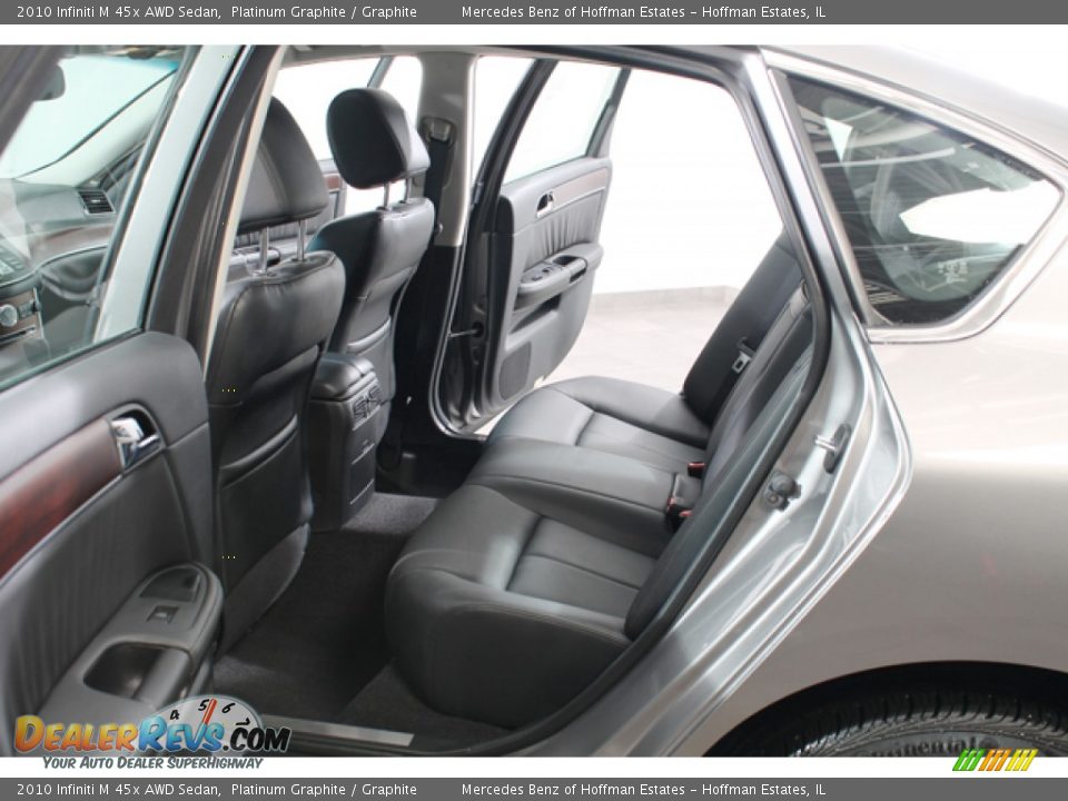 Rear Seat of 2010 Infiniti M 45x AWD Sedan Photo #19