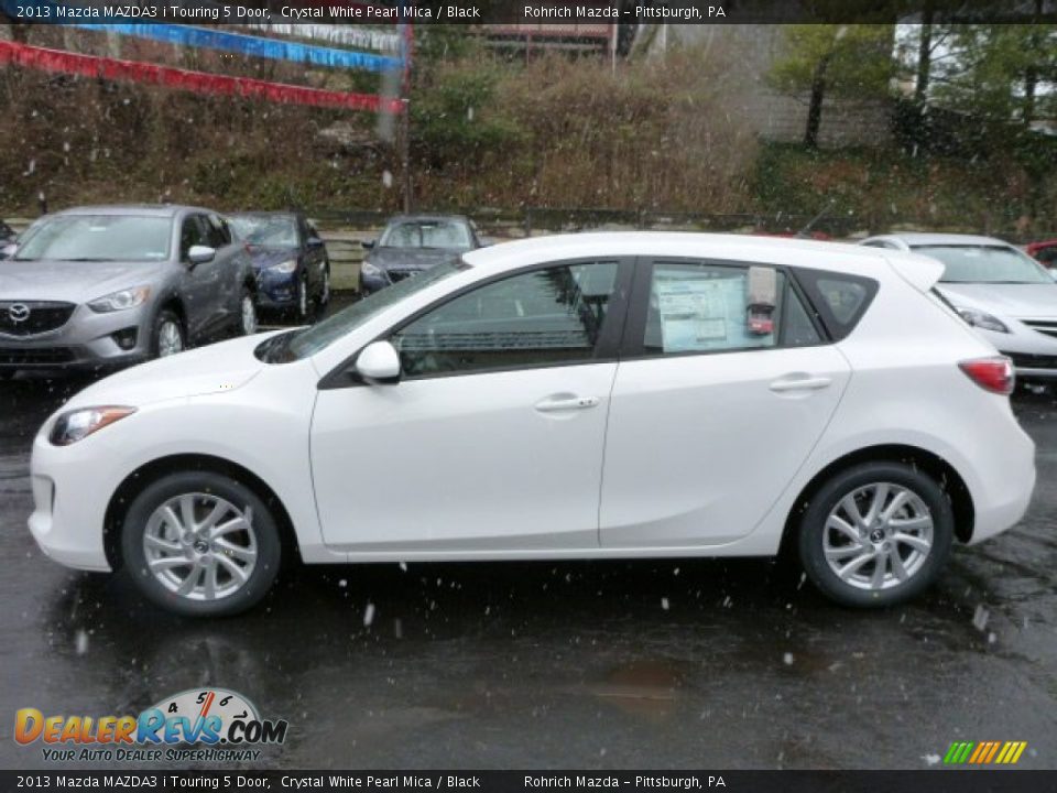 2013 Mazda MAZDA3 i Touring 5 Door Crystal White Pearl Mica / Black Photo #2