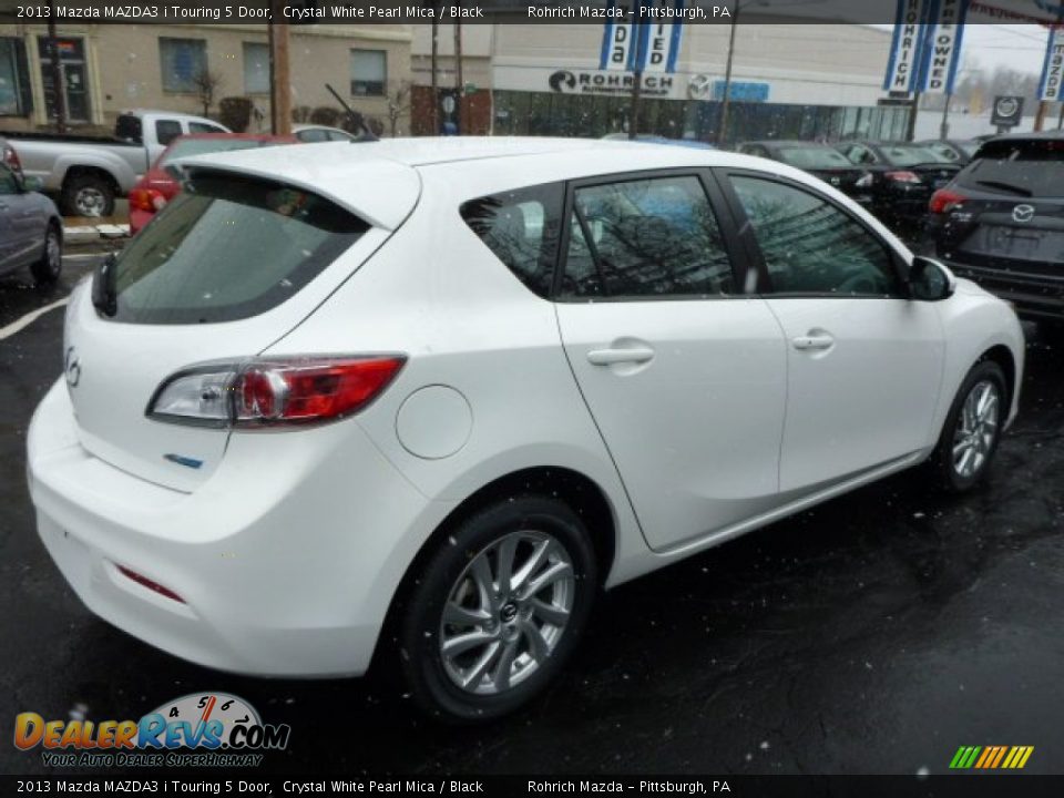 2013 Mazda MAZDA3 i Touring 5 Door Crystal White Pearl Mica / Black Photo #5