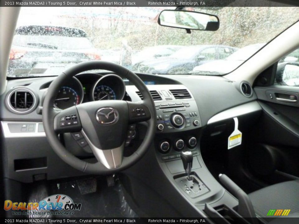 2013 Mazda MAZDA3 i Touring 5 Door Crystal White Pearl Mica / Black Photo #12