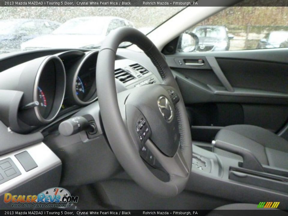 2013 Mazda MAZDA3 i Touring 5 Door Crystal White Pearl Mica / Black Photo #15