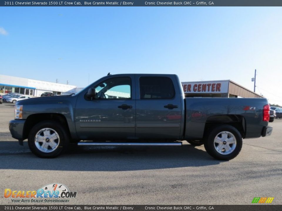 2011 Chevrolet Silverado 1500 LT Crew Cab Blue Granite Metallic / Ebony Photo #4