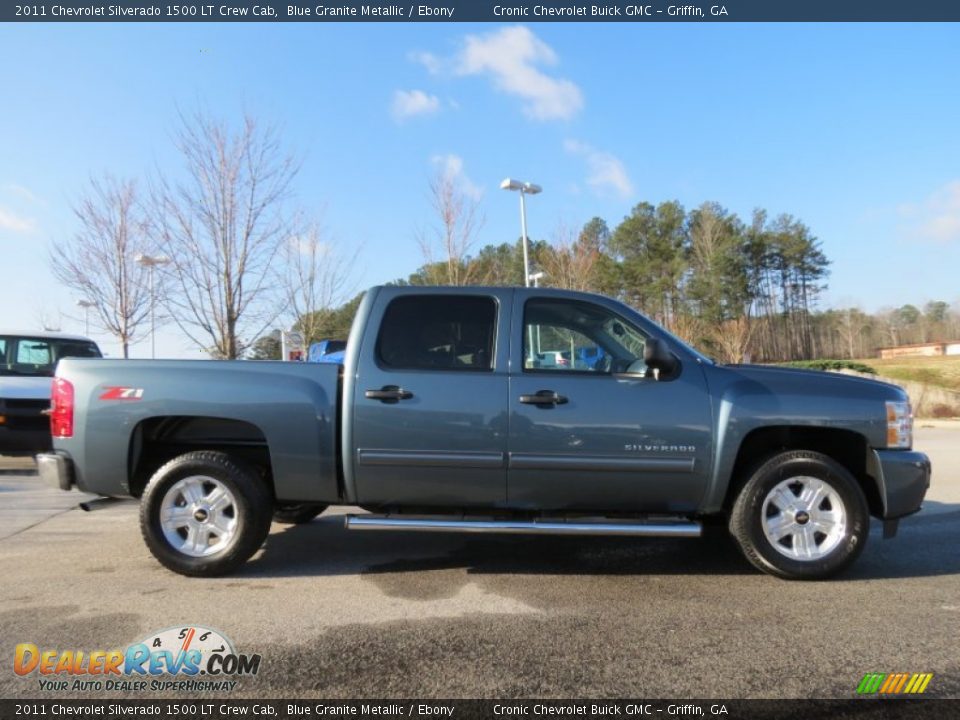 2011 Chevrolet Silverado 1500 LT Crew Cab Blue Granite Metallic / Ebony Photo #7