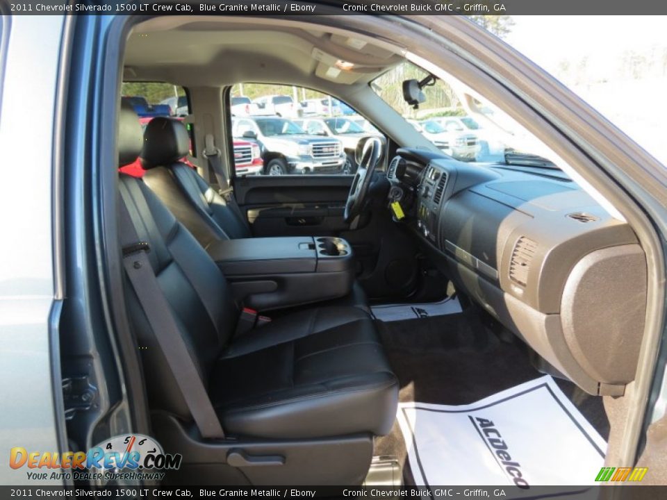 2011 Chevrolet Silverado 1500 LT Crew Cab Blue Granite Metallic / Ebony Photo #15