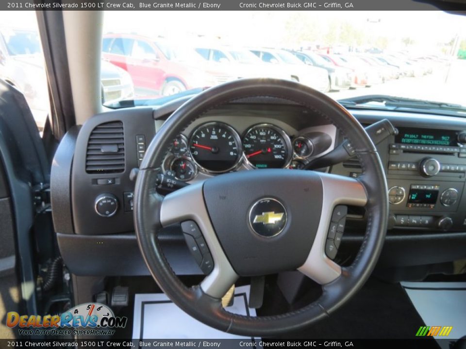 2011 Chevrolet Silverado 1500 LT Crew Cab Blue Granite Metallic / Ebony Photo #18
