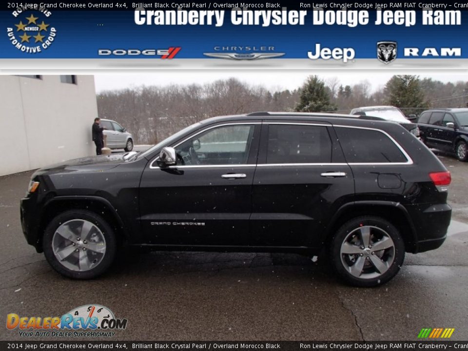 2014 Jeep Grand Cherokee Overland 4x4 Brilliant Black Crystal Pearl / Overland Morocco Black Photo #1