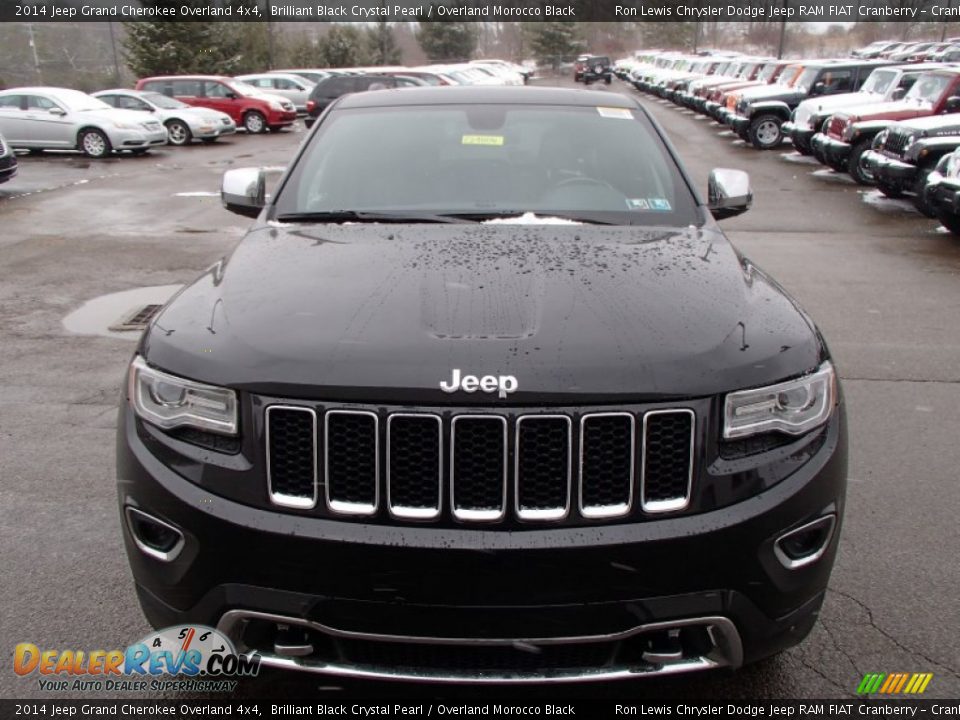 2014 Jeep Grand Cherokee Overland 4x4 Brilliant Black Crystal Pearl / Overland Morocco Black Photo #3
