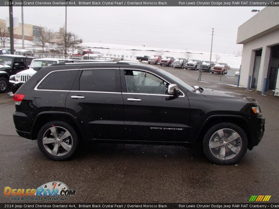 Brilliant Black Crystal Pearl 2014 Jeep Grand Cherokee Overland 4x4 Photo #5