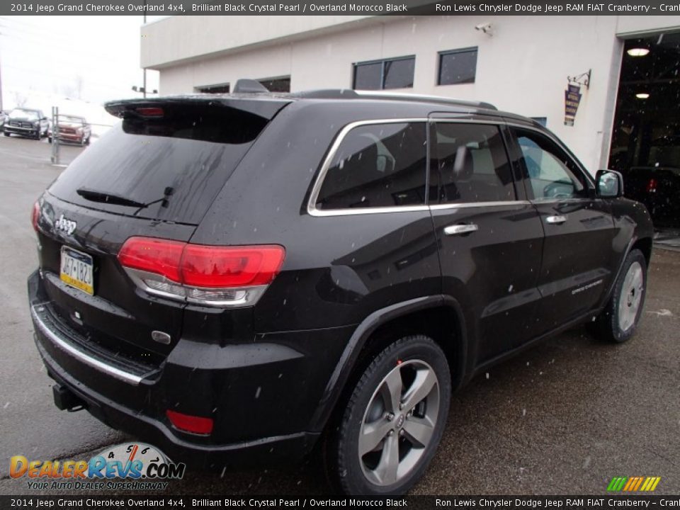 2014 Jeep Grand Cherokee Overland 4x4 Brilliant Black Crystal Pearl / Overland Morocco Black Photo #6