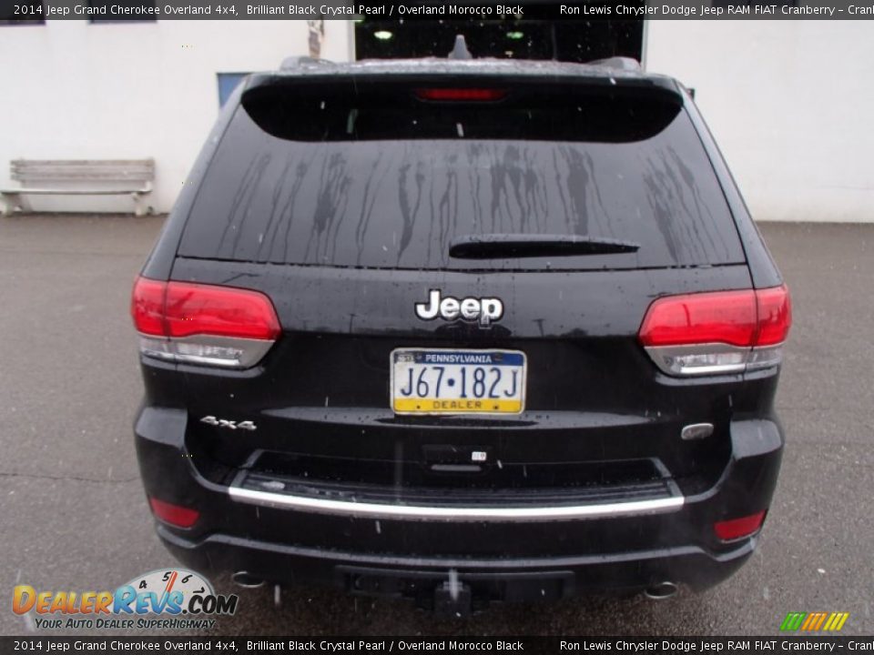 2014 Jeep Grand Cherokee Overland 4x4 Brilliant Black Crystal Pearl / Overland Morocco Black Photo #7
