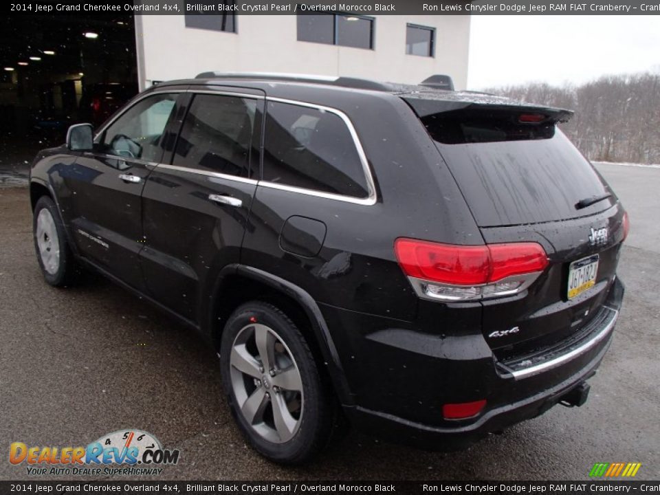 2014 Jeep Grand Cherokee Overland 4x4 Brilliant Black Crystal Pearl / Overland Morocco Black Photo #8