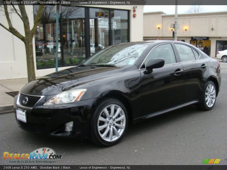 2008 Lexus IS 250 AWD Obsidian Black / Black Photo #1