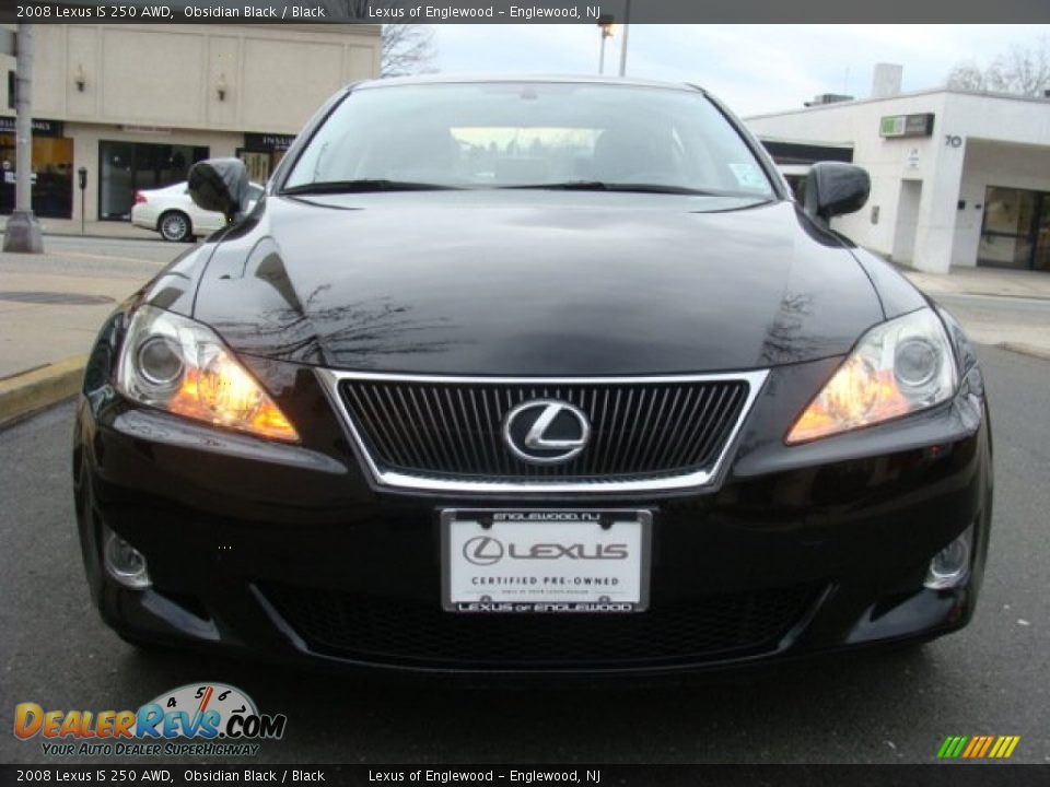 2008 Lexus IS 250 AWD Obsidian Black / Black Photo #2
