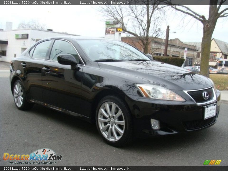 2008 Lexus IS 250 AWD Obsidian Black / Black Photo #3