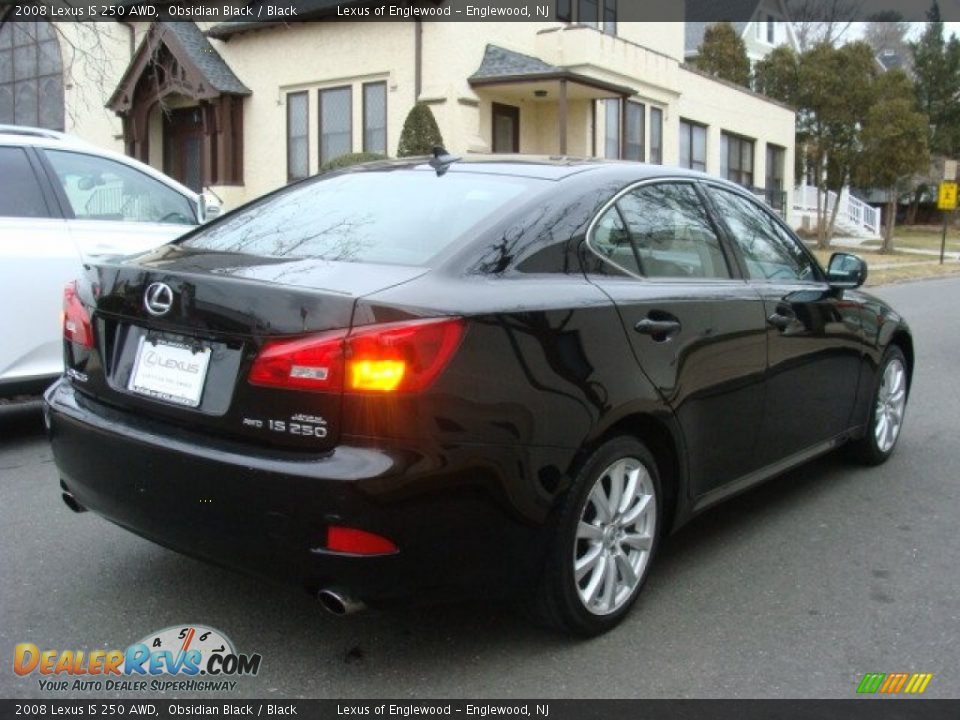 2008 Lexus IS 250 AWD Obsidian Black / Black Photo #4