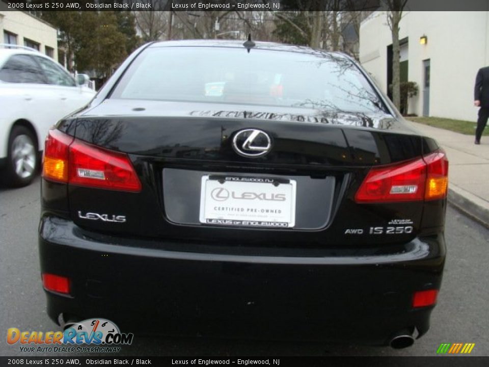 2008 Lexus IS 250 AWD Obsidian Black / Black Photo #5